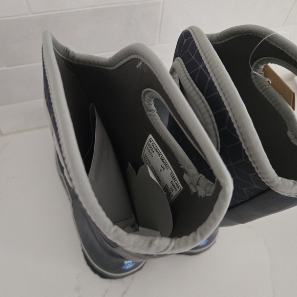 NWT Bogs Slushie Web Geo Boots Waterproof Insulated Rain Snow Navy Blue NEW Sz 5 - Picture 5 of 6